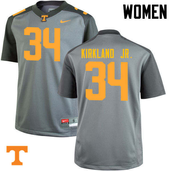 Women #34 Darrin Kirkland Jr. Tennessee Volunteers College Football Jerseys-Gray